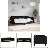 The Living Store - Tagesbett Schwarz 80x200 cm Samt - Schlafsofa - Samtcouch - Gästebett - Doppelbett - Boxspringbett The Living Store - Tagesbett Schwarz 80x200 cm Samt - Schlafsofa - Samtcouch - Gästebett - Doppelbett - Boxspringbett von THE LIVING STORE