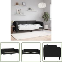 The Living Store - Tagesbett Schwarz 80x200 cm Stoff - Schlafsofa - Gästebett - Doppelbett - Bettgestell - Boxspringbett The Living Store - Tagesbett Schwarz 80x200 cm Stoff - Schlafsofa - Gästebett - Doppelbett - Bettgestell - Boxspringbett von THE LIVING STORE