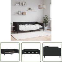 The Living Store - Tagesbett Schwarz 90x190 cm Stoff - Schlafsofa - Bettcouch - Gästebett - Tagesbett - Wohnzimmermöbel The Living Store - Tagesbett Schwarz 90x190 cm Stoff - Schlafsofa - Bettcouch - Gästebett - Tagesbett - Wohnzimmermöbel von THE LIVING STORE