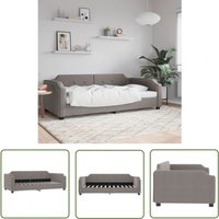 The Living Store - Tagesbett Taupe 100x200 cm Stoff - Sofa - Schlafsofa - Gästebett - Tagesbett - Wohnzimmer von THE LIVING STORE