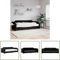 The Living Store - Tagesbett mit Matratze Schwarz 80x200 cm Stoff - Tagesbett - Schlafsofa - Gästebett - Doppelbett - Sofa Bett Kombination The Living Store - Tagesbett mit Matratze Schwarz 80x200 cm Stoff - Tagesbett - Schlafsofa - Gästebett - Doppelbett - Sofa Bett Kombination von THE LIVING STORE