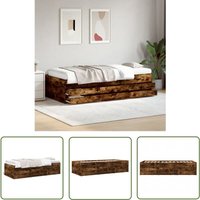 The Living Store - Tagesbett mit Schubladen ohne Matratze Räuchereiche 90x200 cm - Tagesbett - Schlafcouch - Wohnzimmermöbel - Schlafzimmermöbel The Living Store - Tagesbett mit Schubladen ohne Matratze Räuchereiche 90x200 cm - Tagesbett - Schlafcouch - Wohnzimmermöbel - Schlafzimmermöbel von THE LIVING STORE