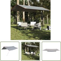 The Living Store - Tarp Grau und Orange 400x294 cm Wasserdicht - Outdoorzelt - Campingzubehör - Regenschutz - Wasserdichte Plane - Leichte Plane von THE LIVING STORE