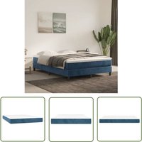 Taschenfederkernmatratze Dunkelblau 140x190x20 cm Samt - Samtmatratze - Federkernmatratze - Doppelbettmatratze - Matratze 140x190 - Dunkelblaue von THE LIVING STORE