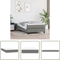 Taschenfederkernmatratze Dunkelgrau 90x190x20 cm Stoff - Taschenfederkernmatratze - Matratze - Doppelbettmatratze - Mittelhartes Bett - Schlafkomfort von THE LIVING STORE