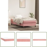 Taschenfederkernmatratze Rosa 90x190x20 cm Samt - Samtmatratze - Federkernmatratze - Bettmatratze - Rosa Matratze - Doppelbettmatratze - The Living von THE LIVING STORE