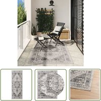 The Living Store Teppich ARBIZU Indoor und Outdoor Vintage-Design 140x200 cm - Teppich - Wohnzimmerteppich - Flurteppich - Esszimmerteppich von THE LIVING STORE