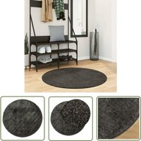 The Living Store Teppich ISTAN Hochflor Glänzend Anthrazit Ø 100 cm - Weicher Teppich - Hochflor - Anthrazit - Polyester - Rutschfest The Living Store Teppich ISTAN Hochflor Glänzend Anthrazit Ø 100 cm - Weicher Teppich - Hochflor - Anthrazit - Polyester - Rutschfest von THE LIVING STORE