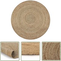 The Living Store - Teppich Jute Geflochten 150 cm Rund - Naturfaser Teppich - Jute Teppich - Runder Teppich - Wohnzimmer Teppich - Schlafzimmerschmuck The Living Store - Teppich Jute Geflochten 150 cm Rund - Naturfaser Teppich - Jute Teppich - Runder Teppich - Wohnzimmer Teppich - Schlafzimmerschmuck von THE LIVING STORE