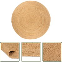 The Living Store Teppich Jute Geflochten 240 cm Rund - Naturfaser Teppich - Jute Teppich - Runder Teppich - Wohnraumteppich - Dekorative Matten The Living Store Teppich Jute Geflochten 240 cm Rund - Naturfaser Teppich - Jute Teppich - Runder Teppich - Wohnraumteppich - Dekorative Matten von THE LIVING STORE