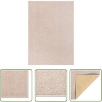 Teppich Kurzflor 140x200 cm Dunkelbeige - Wohnzimmerteppich - Wohnzimmerdekoration - pp Teppich - Flachgewebe Teppich - Dunkel Beige Teppich - The von THE LIVING STORE