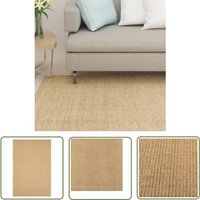 The Living Store - Teppich Natur Sisal 100x150 cm - Sisalteppich - Naturfaser - Wohnraumteppich - Wohnzimmerteppich - Schlafzimmerteppich von THE LIVING STORE