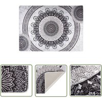 Teppich Waschbar Mehrfarbig 120x180 cm Rutschfest - Samt Teppich - Wohnzimmer Teppich - Flur Teppich - Schlafzimmer Teppich - Multifarben Teppich von THE LIVING STORE