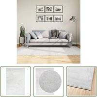 The Living Store - Teppich oviedo Kurzflor Grau 140x200 cm - Kuscheldecke - Kurzflorteppich - Grauer Teppich - Wohnraumteppich - Schlafzimmerteppich von THE LIVING STORE