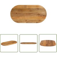 The Living Store Tischplatte 80x40x2,5 cm Oval Massivholz Mango - Holztischplatte - Mangoholztischplatte - Ovale Tischplatte - Esstisch Platte The Living Store Tischplatte 80x40x2,5 cm Oval Massivholz Mango - Holztischplatte - Mangoholztischplatte - Ovale Tischplatte - Esstisch Platte von THE LIVING STORE
