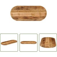 Tischplatte 90x40x2,5 cm Oval Raues Massives Mangoholz - Holztischplatte - Mangoholz Tischplatte - Ovale Tischplatte - Rustikaler Tisch - Esstisch Tischplatte 90x40x2,5 cm Oval Raues Massives Mangoholz - Holztischplatte - Mangoholz Tischplatte - Ovale Tischplatte - Rustikaler Tisch - Esstisch von THE LIVING STORE