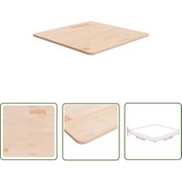 The Living Store Tischplatte Quadratisch 60x60x1,5 cm Eichenholz Unbehandelt - Esstisch Platte - Eiche Massiv - Tischplatte Holz - Rustikal von THE LIVING STORE