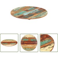 The Living Store - Tischplatte Rund 50 cm 15-16 mm Altholz Massiv - Holz Tischplatte - Altholz Tischplatte - Vintage Tischplatte - Runde Tischplatte von THE LIVING STORE