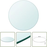 The Living Store Tischplatte aus gehärtetem Glas rund 800 mm - Tischplatte - Glastischplatte - Runde Tischplatte - Transparente Tischplatte The Living Store Tischplatte aus gehärtetem Glas rund 800 mm - Tischplatte - Glastischplatte - Runde Tischplatte - Transparente Tischplatte von THE LIVING STORE