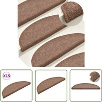 The Living Store - Treppenmatten 15 Stk. Braun 56x17x3 cm - Stufenmatte - Treppenmatte - Treppenläufer - Rutschfeste Matte - Trittsicherheit The Living Store - Treppenmatten 15 Stk. Braun 56x17x3 cm - Stufenmatte - Treppenmatte - Treppenläufer - Rutschfeste Matte - Trittsicherheit von THE LIVING STORE