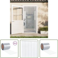 Türvorhang Transparent 200x1,6 mm 10 m pvc - pvc Türvorhang - Transparenter Türschluss - Fensterband - Isolierungstürvorhang - Schallschutzrollo von THE LIVING STORE