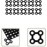 The Living Store Verbinder für Ringgummimatten 10 Stk. Gummi Schwarz - Gummimatten Verbinden - Gummiteil - Ringgummimatten - Matteverbindung von THE LIVING STORE