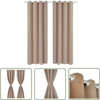 The Living Store - Verdunkelungs-Vorhänge mit Metallringen 135 x 245 cm Creme blackout - Gardinen - Vorhänge - Verdunkelung - Creme The Living Store - Verdunkelungs-Vorhänge mit Metallringen 135 x 245 cm Creme blackout - Gardinen - Vorhänge - Verdunkelung - Creme von THE LIVING STORE