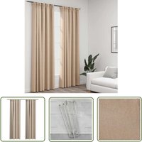 The Living Store - Verdunkelungsvorhänge 2 Stk. Haken Leinenoptik Beige 140x225 cm - Verdunklungsvorhänge - Leinenlook - Vorhänge Beige The Living Store - Verdunkelungsvorhänge 2 Stk. Haken Leinenoptik Beige 140x225 cm - Verdunklungsvorhänge - Leinenlook - Vorhänge Beige von THE LIVING STORE