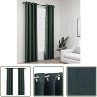 The Living Store - Verdunkelungsvorhänge Ösen Leinenoptik 2 Stk. Grün 140x245 cm - Verdunklungsvorhänge - Leinenlook - Grüne Vorhänge The Living Store - Verdunkelungsvorhänge Ösen Leinenoptik 2 Stk. Grün 140x245 cm - Verdunklungsvorhänge - Leinenlook - Grüne Vorhänge von THE LIVING STORE