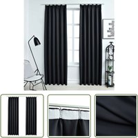 The Living Store Verdunkelungsvorhänge mit Haken 2 Stk. Schwarz 140x175cm - Verdunkelungsvorhänge - Schwarze Vorhänge - Gardinen Schwarz The Living Store Verdunkelungsvorhänge mit Haken 2 Stk. Schwarz 140x175cm - Verdunkelungsvorhänge - Schwarze Vorhänge - Gardinen Schwarz von THE LIVING STORE