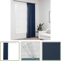 The Living Store - Verdunkelungsvorhänge mit Haken Leinenoptik Blau 290x245cm - Verdunklungsvorhänge - Leinenlook - Blau - Wohnraum - Schlafzimmer The Living Store - Verdunkelungsvorhänge mit Haken Leinenoptik Blau 290x245cm - Verdunklungsvorhänge - Leinenlook - Blau - Wohnraum - Schlafzimmer von THE LIVING STORE