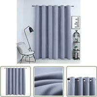 The Living Store - Verdunkelungsvorhang mit Metallösen Grau 290 x 245 cm - Verdunkelungsvorhang - Gardine - Grau - Wohnraum - Schlafzimmer von THE LIVING STORE