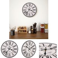 The Living Store - Vintage Wanduhr London 30 cm - Wanduhren - Weiß von THE LIVING STORE