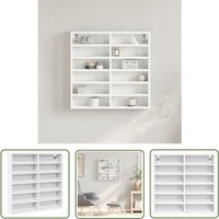 The Living Store - Vitrinenschrank Weiß 60x8,5x58 cm Holzwerkstoff - Wandregal - Regal Weiß - Holzwerkstoffregal - Aufbewahrungshelfe - Wohnraum The Living Store - Vitrinenschrank Weiß 60x8,5x58 cm Holzwerkstoff - Wandregal - Regal Weiß - Holzwerkstoffregal - Aufbewahrungshelfe - Wohnraum von THE LIVING STORE