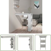 Wand-Bartisch Betongrau 102x45x103,5 cm Holzwerkstoff - Wand-Bartisch - Bartisch - Holzwerkstoff - Betongrau - Wohnzimmer Dekoration - The Living von THE LIVING STORE