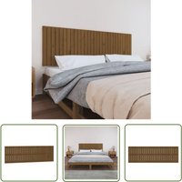 Wand-Kopfteil Honigbraun 185x3x60 cm Massivholz Kiefer - Holz Kopfteil - Kiefernholz Kopfteil - Wandmontage Kopfteil - Schlafzimmereinrichtung - Bett von THE LIVING STORE