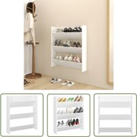 The Living Store - Wand-Schuhschrank Weiß 80x18x90 cm Holzwerkstoff - Wand-Schuhschrank - Schuhschrank - Schuhorganisation - Holzwerkstoff Möbel The Living Store - Wand-Schuhschrank Weiß 80x18x90 cm Holzwerkstoff - Wand-Schuhschrank - Schuhschrank - Schuhorganisation - Holzwerkstoff Möbel von THE LIVING STORE