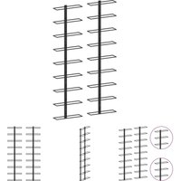 The Living Store - Wand-Weinregale für 18 Flaschen 2 Stk. Schwarz Eisen - Weinregale - Schwarz The Living Store - Wand-Weinregale für 18 Flaschen 2 Stk. Schwarz Eisen - Weinregale - Schwarz von THE LIVING STORE