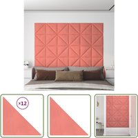 The Living Store - Wandpaneele 12 Stk. Rosa 30x30 cm Samt 0,54 m² - Wandpaneele - Samt - Rosa - Deko Paneel - Wandschmuck The Living Store - Wandpaneele 12 Stk. Rosa 30x30 cm Samt 0,54 m² - Wandpaneele - Samt - Rosa - Deko Paneel - Wandschmuck von THE LIVING STORE