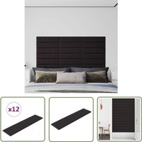 The Living Store - Wandpaneele 12 Stk. Schwarz 60x15 cm Kunstleder 1,08 m² - Wandpaneele - Wohnzimmerdeko - Kunstleder Möbel - Wandschmuck - Schwarze The Living Store - Wandpaneele 12 Stk. Schwarz 60x15 cm Kunstleder 1,08 m² - Wandpaneele - Wohnzimmerdeko - Kunstleder Möbel - Wandschmuck - Schwarze von THE LIVING STORE