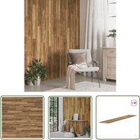 The Living Store Wandpaneele Holzoptik Braun PVC 4,12 m² - Wandpaneele - PVC Paneele - Holzoptik - Eichenholz Design - Wanddeko von THE LIVING STORE