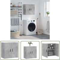 Wandschrank Betongrau 60x31x60 cm Holzwerkstoff - Hängeschrank - Wandschrank - Regal - Aufbewahrungsraum - Wohnzimmerdeko - The Living Store von THE LIVING STORE