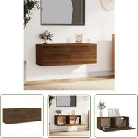 The Living Store - Wandschrank Braun Eichen-Optik 100x36,5x35 cm Holzwerkstoff - Hängeschrank - Wandschrank - Aufbewahrungsraum - Wohnzimmer von THE LIVING STORE
