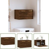 The Living Store - Wandschrank Braun Eichen-Optik 60x36,5x35cm Holzwerkstoff - Hängeschrank - Wandschrank - Holzschrank - Aufbewahrungsraum von THE LIVING STORE