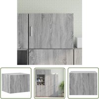 Wandschrank Grau Sonoma 50x42,5x40 cm Holzwerkstoff - Wandregal - Hängeschrank - Regal Grau - Wohnzimmer Deko - Garderobe - The Living Store von THE LIVING STORE