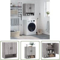Wandschrank Grau Sonoma 60x31x70 cm Holzwerkstoff - Hängeschrank - Wandschrank - Regal - Aufbewahrungsraum - Wohnzimmermöbel - The Living Store von THE LIVING STORE