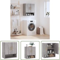 Wandschrank Grau Sonoma 60x31x70 cm Holzwerkstoff - Hängeschrank - Wandschrank - Regal - Aufbewahrungsraum - Wohnzimmermöbel - The Living Store von THE LIVING STORE