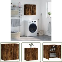 The Living Store - Wandschrank Räuchereiche 60x31x60 cm Holzwerkstoff - Hängeschrank - Wandschrank - Regal - Aufbewahrungsraum - Wohnzimmermöbel von THE LIVING STORE