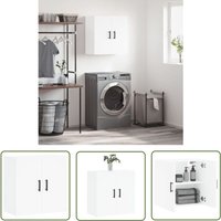 The Living Store - Wandschrank Weiß 60x31x60 cm Holzwerkstoff - Hängeschrank - Wandschrank - Aufbewahrungsraum - Regal - Wohnzimmermöbel The Living Store - Wandschrank Weiß 60x31x60 cm Holzwerkstoff - Hängeschrank - Wandschrank - Aufbewahrungsraum - Regal - Wohnzimmermöbel von THE LIVING STORE