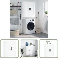 The Living Store Wandschrank Weiß 69,5x34x90 cm Holzwerkstoff - Wandschrank - Holzschrank - Regal - Aufbewahrung - Garderobe The Living Store Wandschrank Weiß 69,5x34x90 cm Holzwerkstoff - Wandschrank - Holzschrank - Regal - Aufbewahrung - Garderobe von THE LIVING STORE